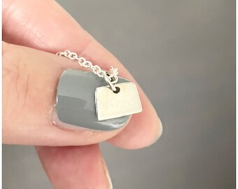 Sterling Silver Colorado Necklace - The Centennial State Jewelry - Beautiful CO State Charm - Hometown Gift Nil Sine Numine