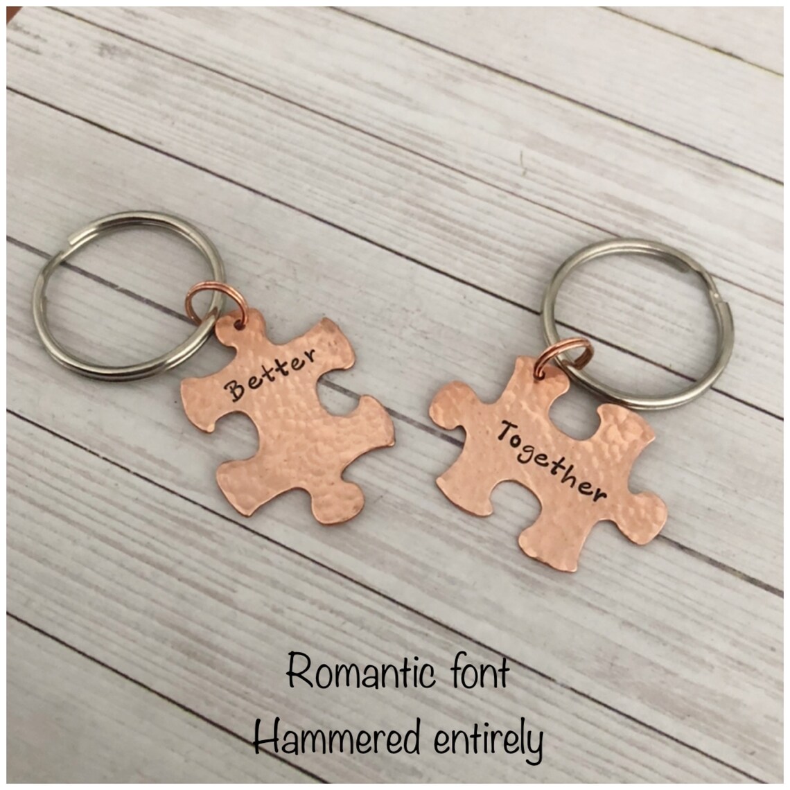 Personalized Puzzle Piece Keychains Couples Puzzle Key Etsy
