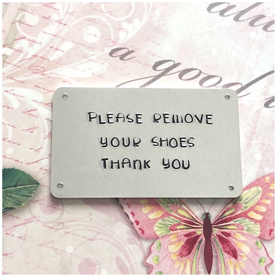 2.5" x 1.5" Personalized Plaque - Hand Stamped Aluminum Accessory - Custom Metal Plate - Ring The Doorbell Sign - Custom Made Medium Tag