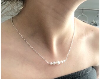 5 Pearl Necklace - Etsy