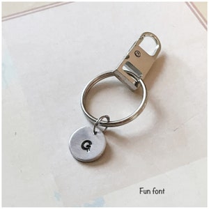 Aluminum Letter Clip - Personalized Zipper Pull Initials - Alphabet Letters - Bag Pack Tag - Custom Purse Charm - Personalized Accessories