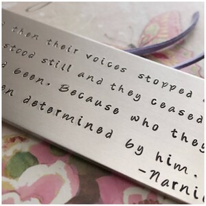 Personalized Bookmark - Stamped Bookmark - Hammered Book Accessory for Grandpa Grandfather Pops