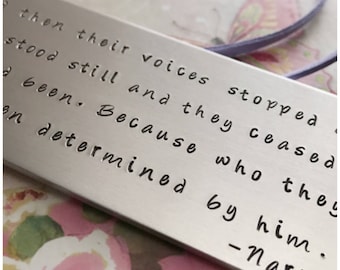 Personalized Bookmark - Stamped Bookmark - Hammered Book Accessory for Grandpa Grandfather Pops
