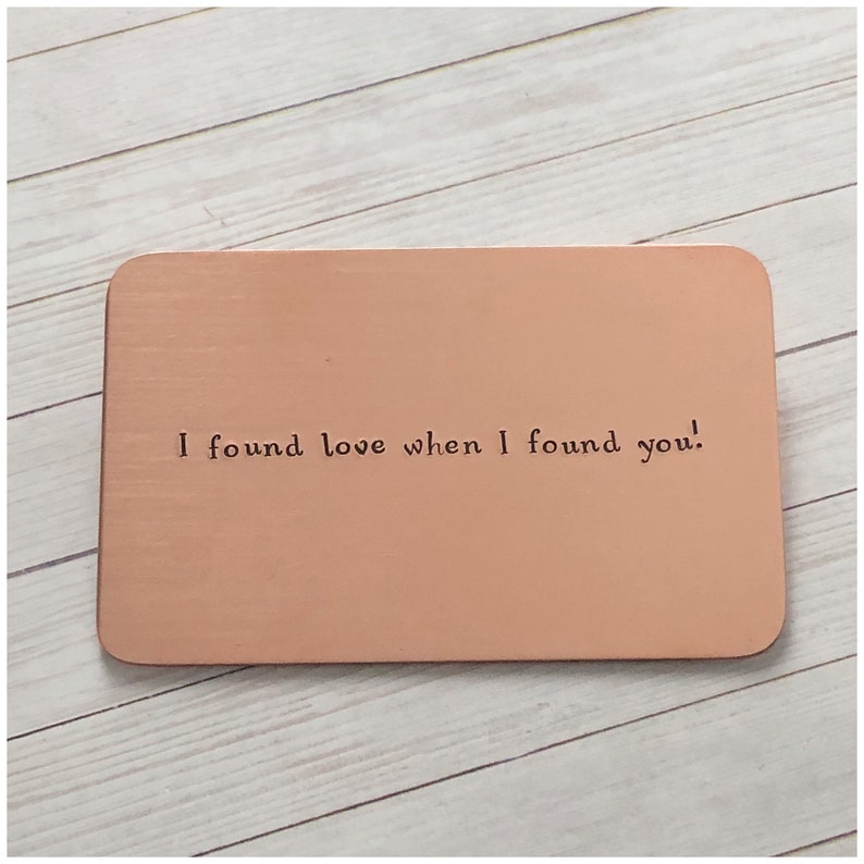 Copper Wallet Card Personalized Metal Card Handmade Gift Etsy