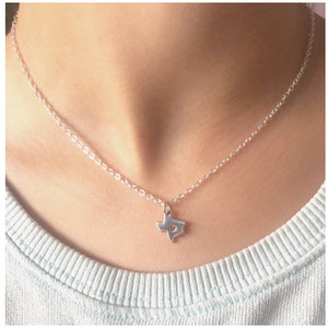 Sterling Silver Florida Necklace - Sunshine State Jewelry - Small State Charm - Shiny FL State Charm - Hometown Gift - In God We Trust Motto