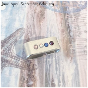 Birthstone Metal Watch Band Cuff - Personalized Iwatch Tag With 
