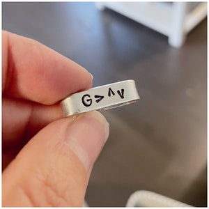 Thin Metal Watch Cuff - 1/4&quot; Tall - Personalized iWatch Tag - Aluminum Watch Charm - Hand Stamped Watch Accessory - Custom Watch Band Slide
