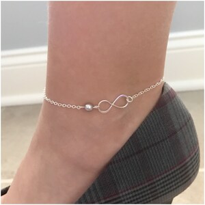 Cheville Infinity Gris Clair - Cheville Mère - Cheville Maman Infinity avec Carte - Insert de Message - Mom Infinite Love Custom Color Infinity
