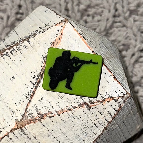 Army Soldier Silicone Focal Bead