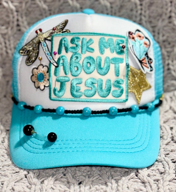 Blue and Gold Star Butterfly Cap Custom Personalized She Was Unstoppable Nurse Graduation Cap  main image 3