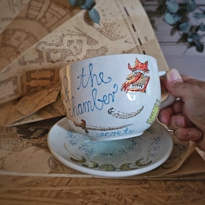 Harry Pottery,Tasse,handgemacht,Geschenk für Potterfan,Leseratte,besondere Geschenkidee,Potterhead Weihnachtsgeschenk,Halloweentasse,Kollege