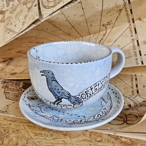 Ravenclawe,Tasse,handgemacht, Geschenk für Potterfan,Leseratte, besondere Geschenkidee,Geschenk Weihnachten,Potterhead,Hogwart,Harry Pottery