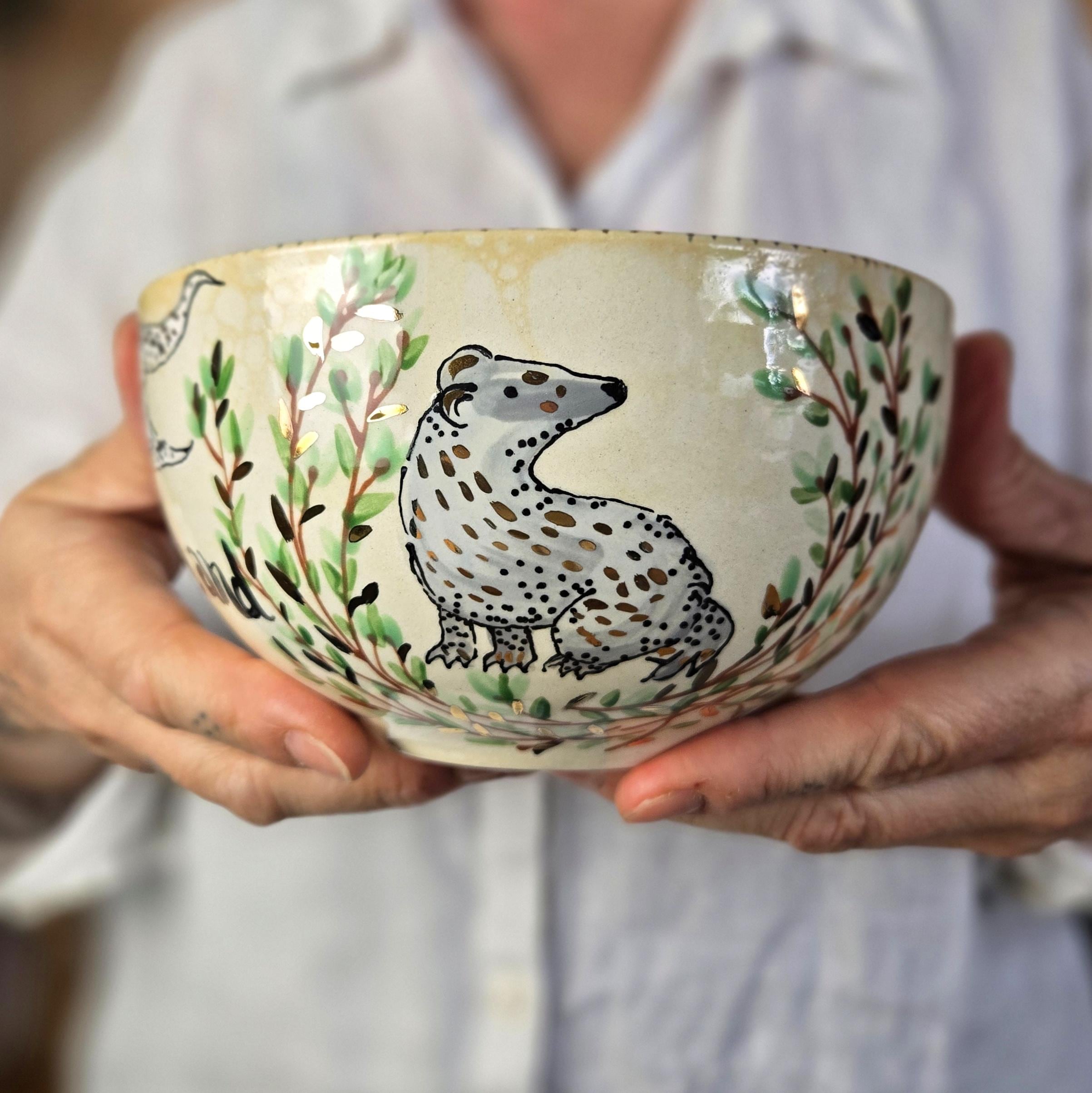 Hufflepufff,Harry Pottery,Müslischale,Geschenk für Potterhead,Weihnachtsgeschenk,besondere Keramik,Hogward Cosplay,Geschenk für Freundin