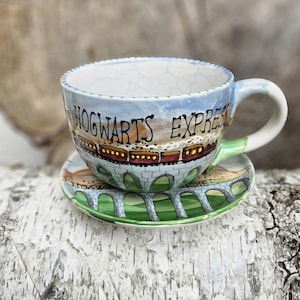Harry Pottery,Tasse,besonderes Geschenk für Potterhead,Potterfan,Weihnachtsgeschenk, Gold,Freundin,Leseratte,Zauberer,Hexentasse,Cosplay
