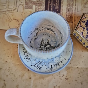 Grim,Linkshänder,Tasse,Geschenk für Potterhead,handgemacht,My dear you have the Grim, Harry Pottery, Weihnachtsgeschenk Freundin