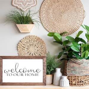 Welcome to our home printable, Digital print, Print-at-home wall art, Welcome to our home wall art, Welcome to our home sign, Wall art decor