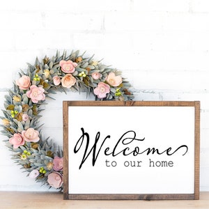 Welcome to our home printable, Digital print, Print-at-home wall art, Welcome to our home wall art, Welcome to our home sign, Wall art decor