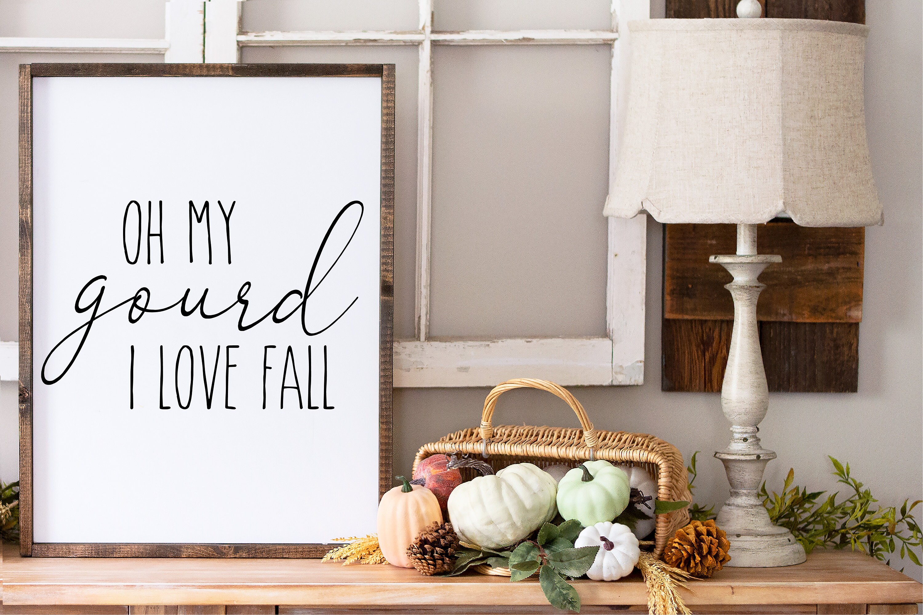Oh My Gourd I Love Fall Sign Fall Wall Decor Gourd Sign - Etsy