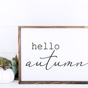 Hello autumn sign, Fall Wall Decor, Farmhouse sign, Fall Sign, Autumn sign, Farmhouse autumn, Printable wall decor
