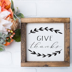 Give Thanks Sign, DIY Home Decor, Thanksgiving Printable Wall Art, Give Thanks printable, Digital Download, Thanksgiving Sign, Fall Print