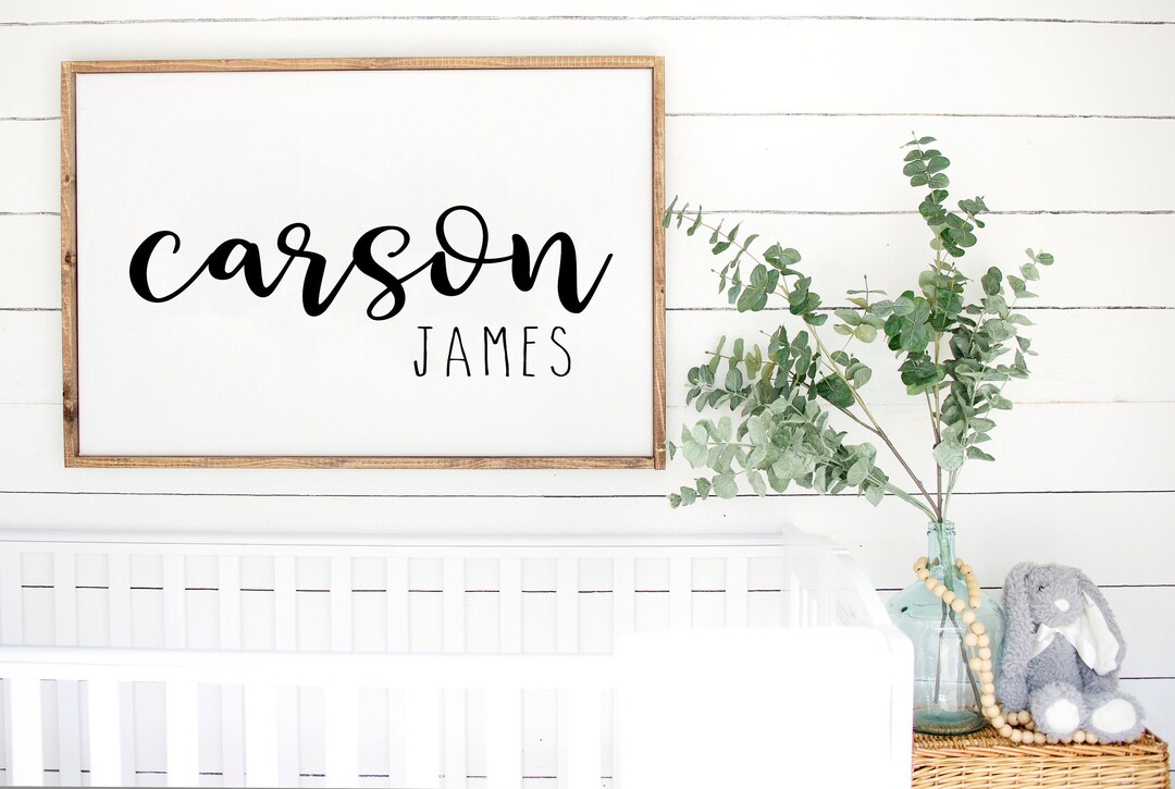 Nursery Name Sign, DIY Nursery Decor, Custom Baby Name Wall Art ...