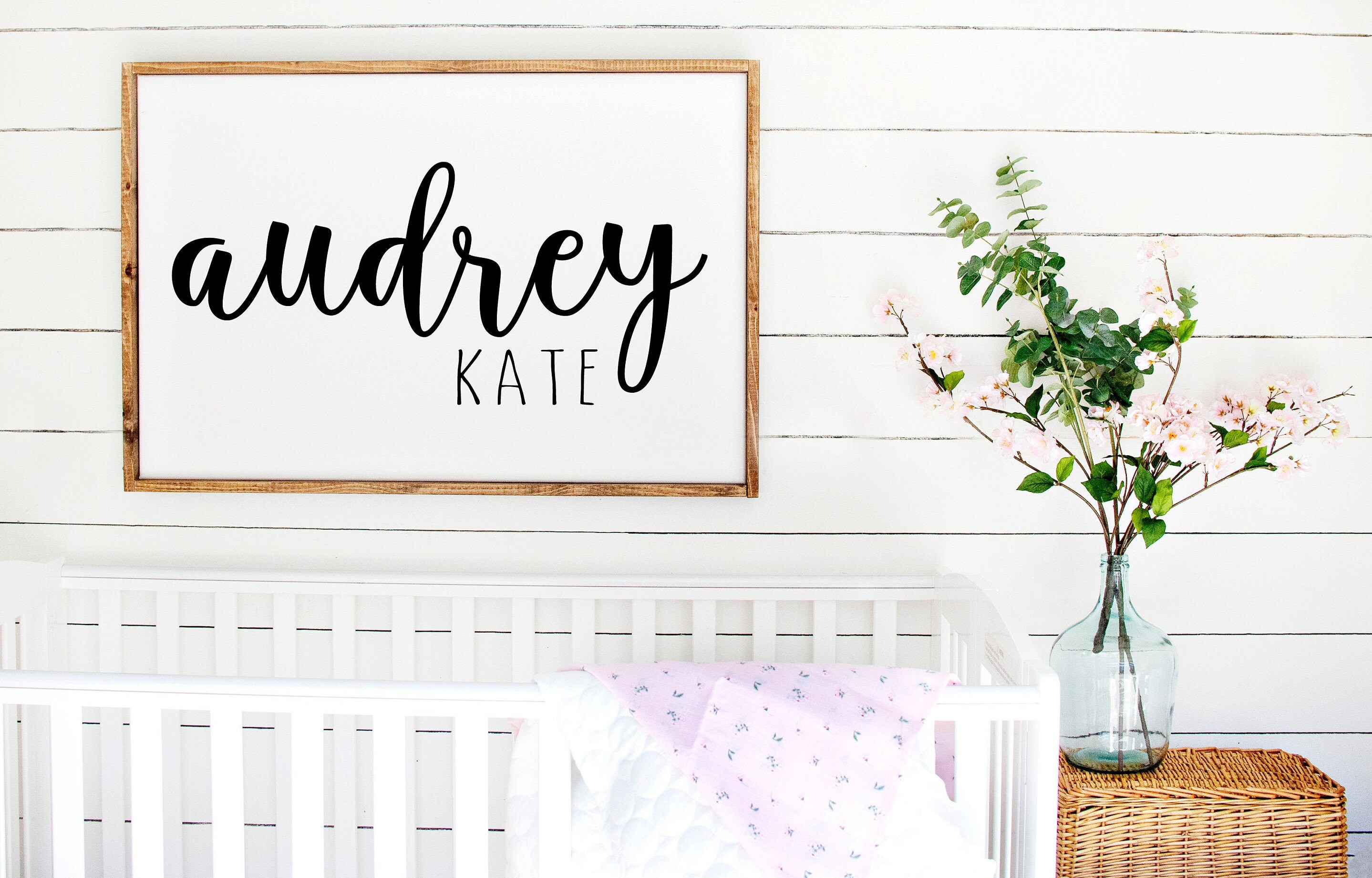 Nursery Name Sign, DIY Nursery Decor, Custom Baby Name Wall Art ...