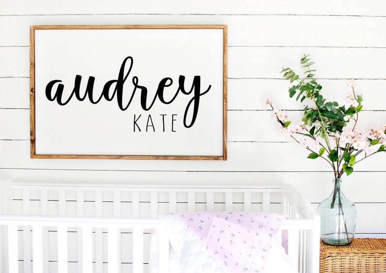 Nursery Name Sign, DIY Nursery Decor, Custom Baby Name Wall Art, Printable Wall Decor, Twins
