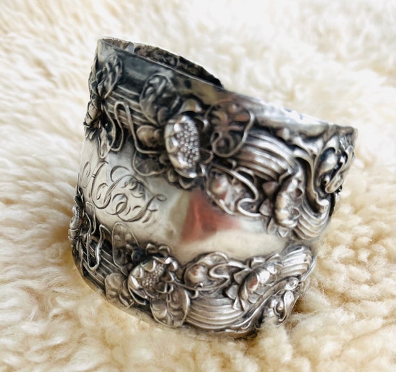 Sterling Silver Cuff Bracelet Unger Bros Duvaine … - image 9