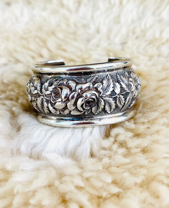 Sterling Silver Cuff Bracelet Napkin Ring Repurpos