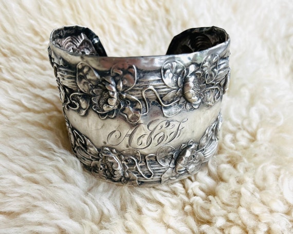 Sterling Silver Cuff Bracelet Unger Bros Duvaine … - image 3