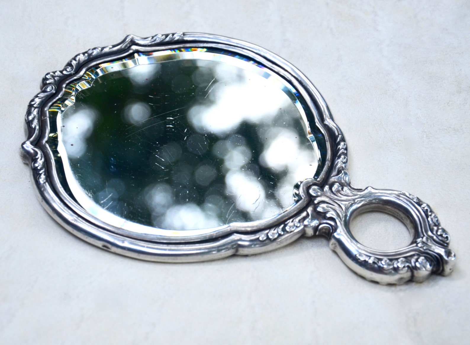 Tiffany & Co Mirror Sterling Silver Repousse Victorian Antique Etsy