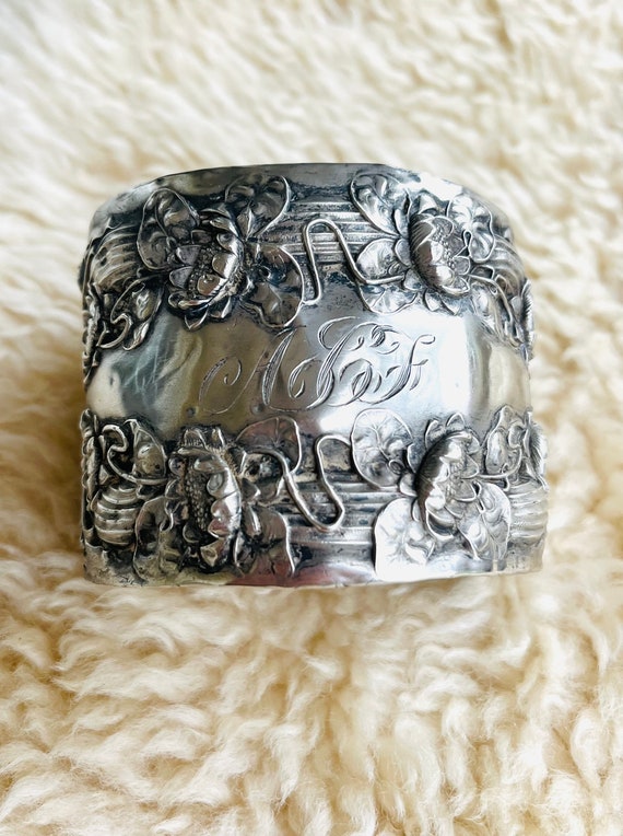 Sterling Silver Cuff Bracelet Unger Bros Duvaine … - image 2