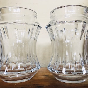 Baccarat France Crystal Vase PAIR, Stunning, LARGE Museum Quality Crystal Vases