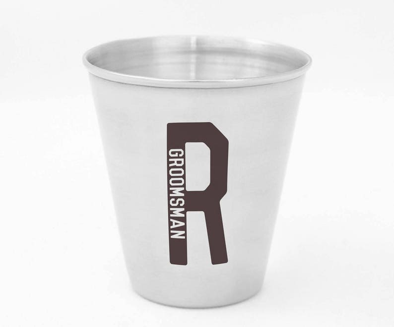 metal cups 1.7 oz 50 ml stainless steel Set of 9 personalized personalized shot glasses