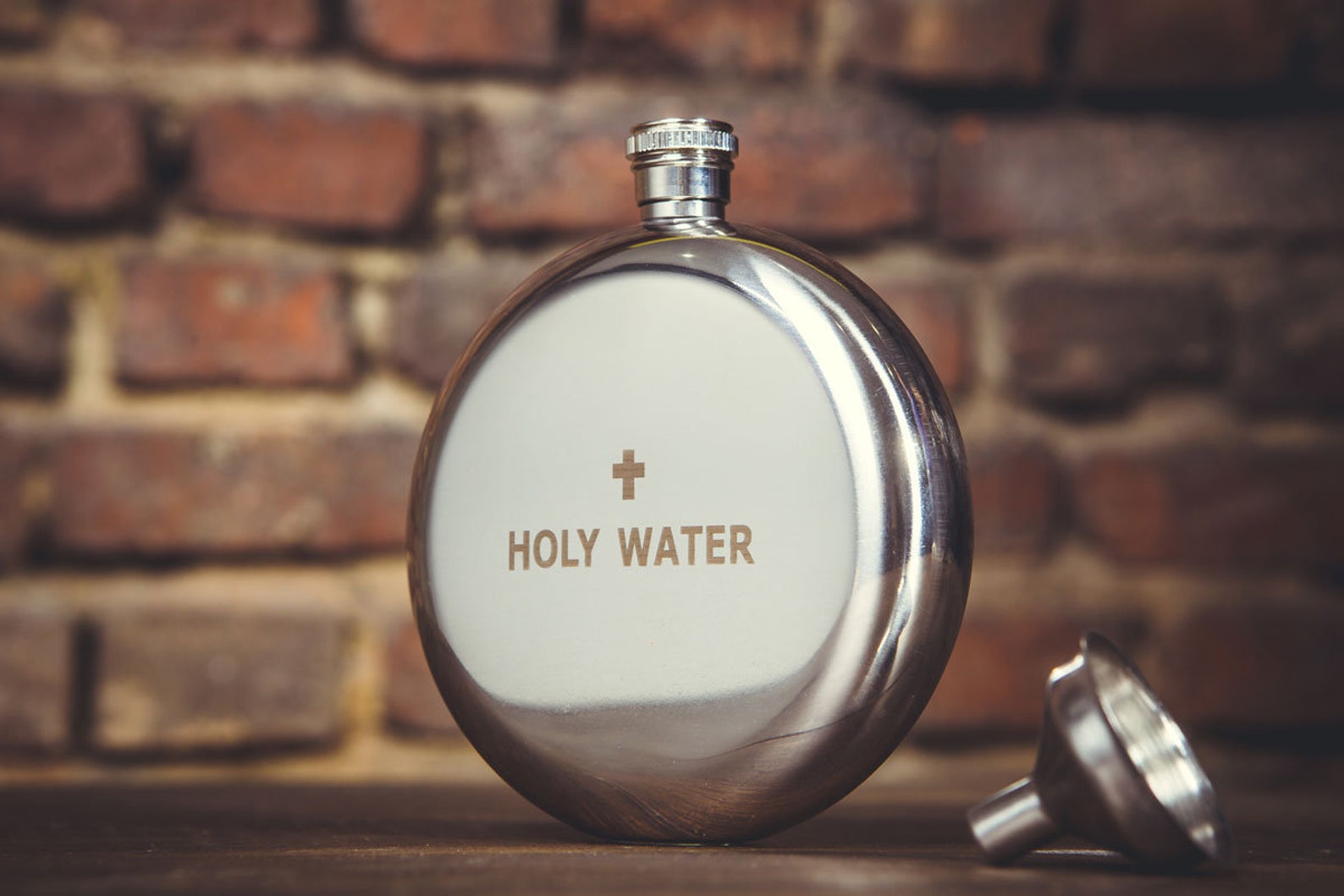 Holy Water Flask Free Personalization Funnel included 8 oz Etsy