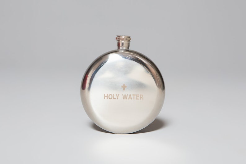 Holy Water Flask Free Personalization Funnel included 8 oz Etsy