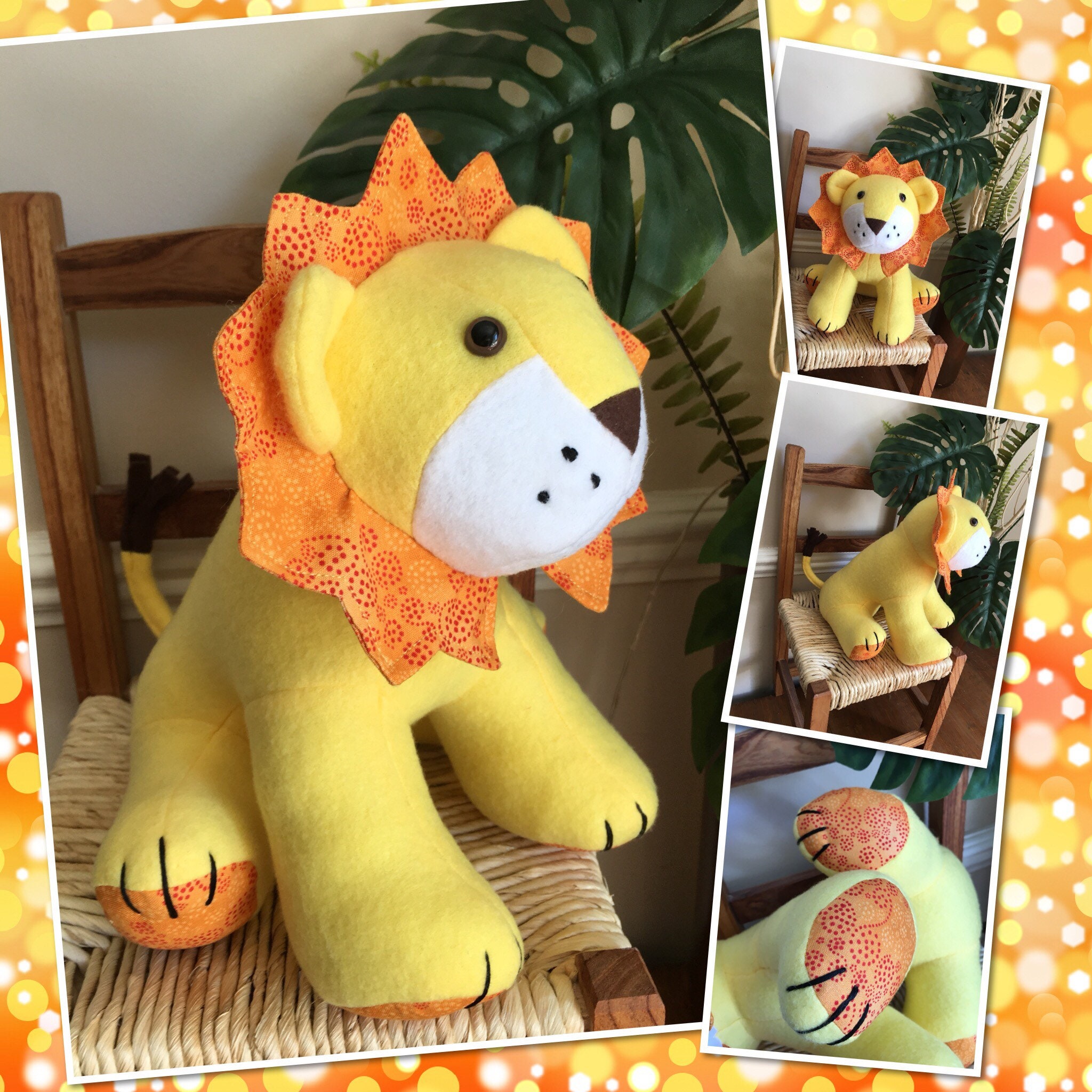 Lion Plushie Soft Toy Any Colour Leo Birthday Gift Baby Soft Etsy UK