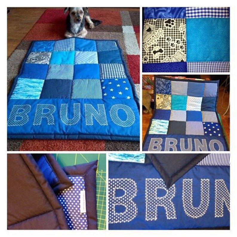 Dog's Personalised MEDIUM Quilted Blanket Patchwork Etsy UK