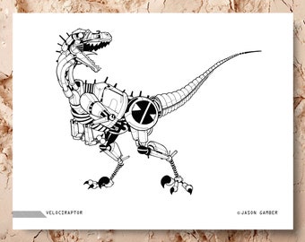 Download Robot Dinosaur Coloring Page Brachiosaurus Robosaur | Etsy