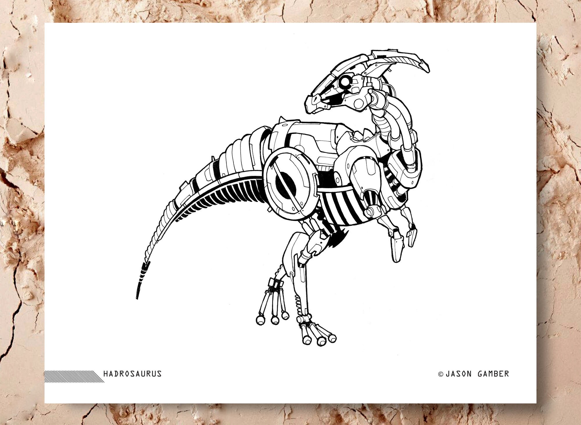 robot dinosaur coloring page hadrosaurus robosaur dinosaur etsy