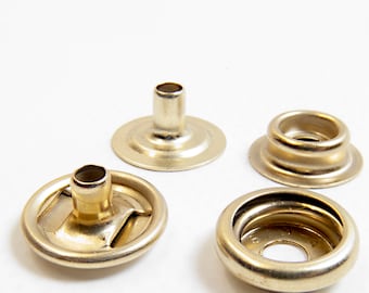 Tandy Leather Line 24 Snaps - Brass Plate 10/Pack For Leathercraft