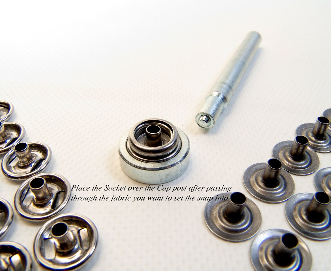 Snap Repair Kit W/ Setting Tool & Nickel Plated Brass Snaps Etsy