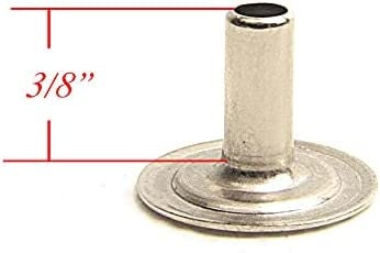 Fasnap 25-Piece Snap Eyelets With 3/8" Extended Post For Thicker Fabric - Nickel Plated Brass