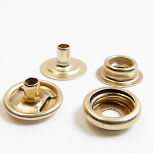 Brass Snaps, 100% Brass Not Plated, Line 24 12 Pc. Set Shipped from The USA!