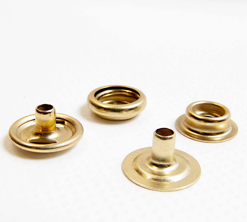 Brass Snaps 100 Brass Not Plated Line 24 10 Pc. Set Shipped Etsy