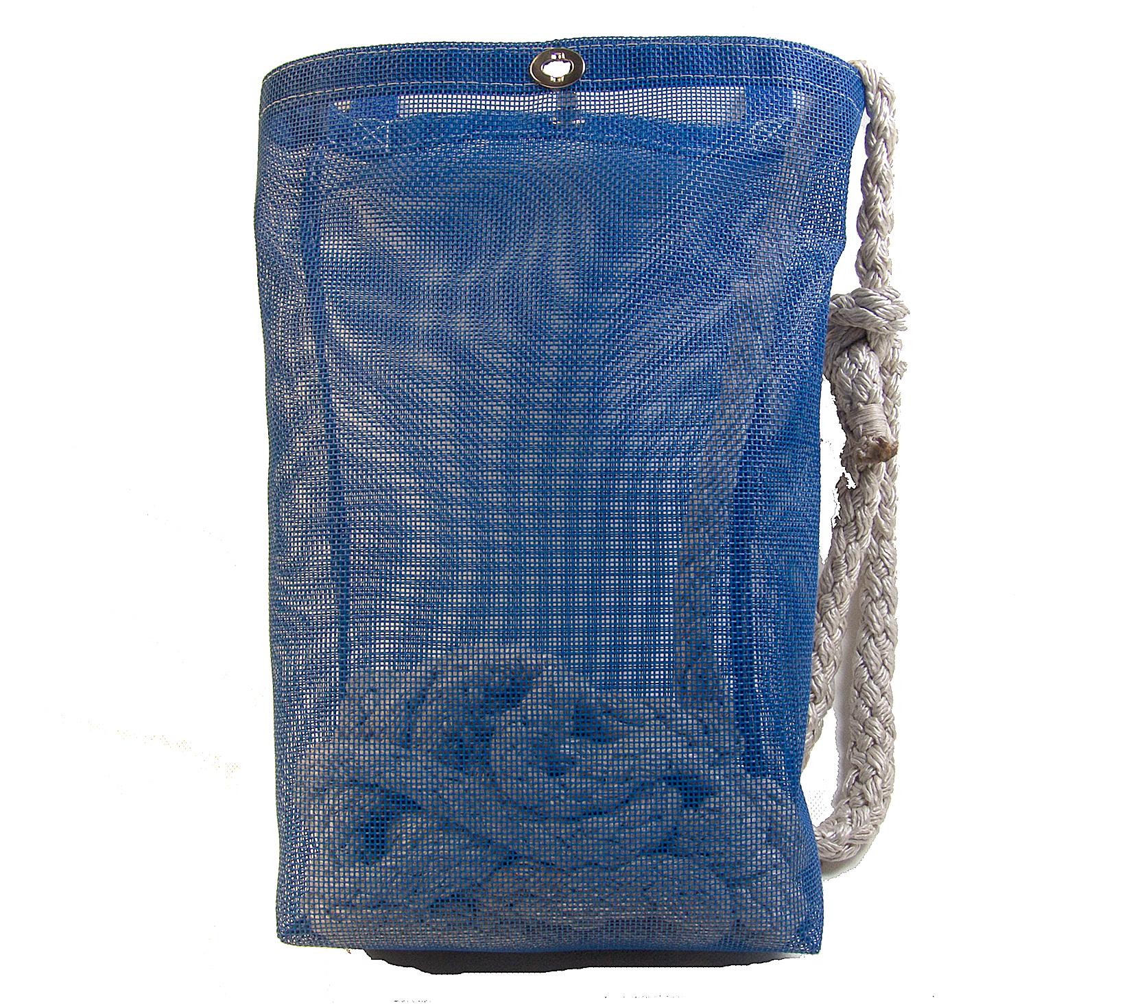 Blue PVC Coated Mesh Rope Bag, Heavy Duty Marine Storage - Etsy