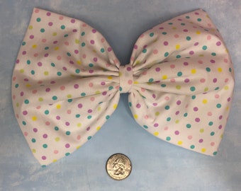 Easter polka dot hair bow