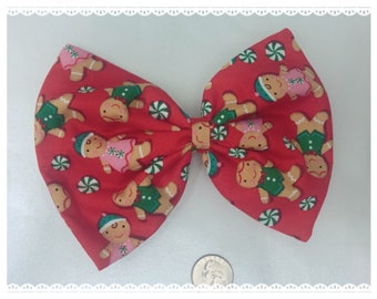 Gingerbread hair bow