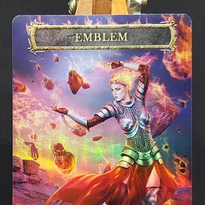 1x *GELAMINEERD MET FOLIE* Chandra Awakened Inferno-embleem #1 aangepaste aangepaste GnD-kaarten