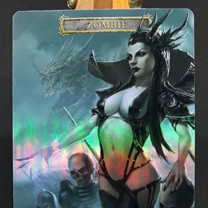 1x Zombie #16 *LAMINATO CON FOGLIO* Gettone modificato personalizzato